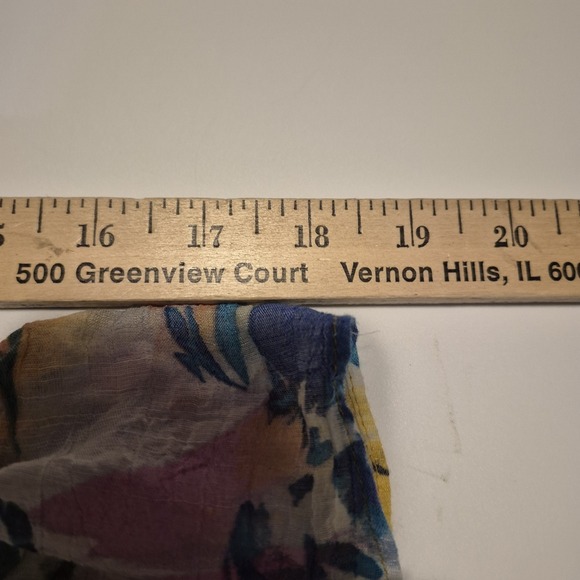 Zac & Rachel W 1X Plus Lightweight Boho Floral Airy Smocked Neck Flutter Sleeve - Picture 5 of 6